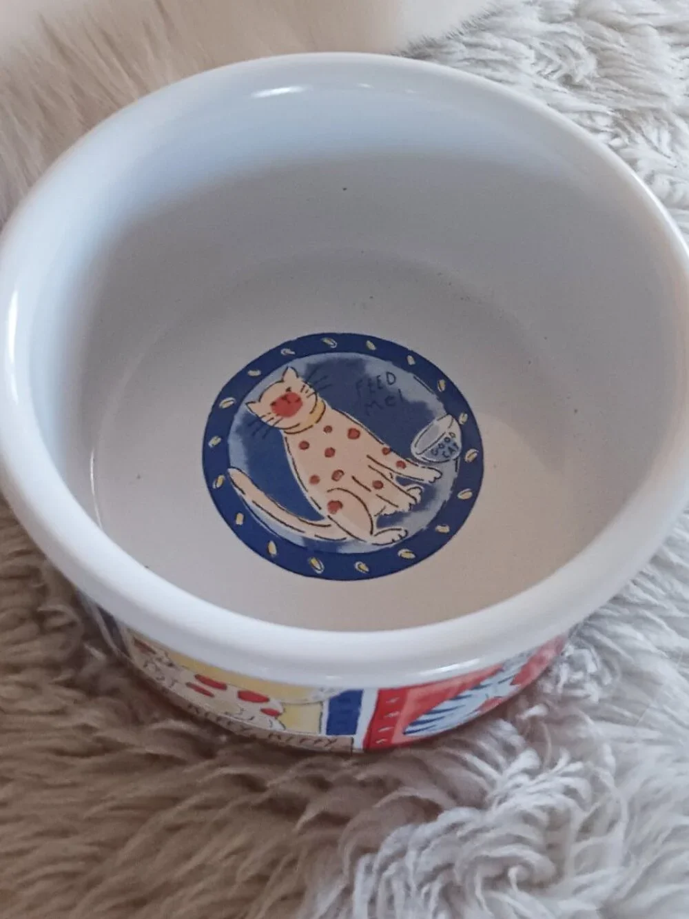 Here, Kitty Kitty! Colorful Stoneware Cat Dish